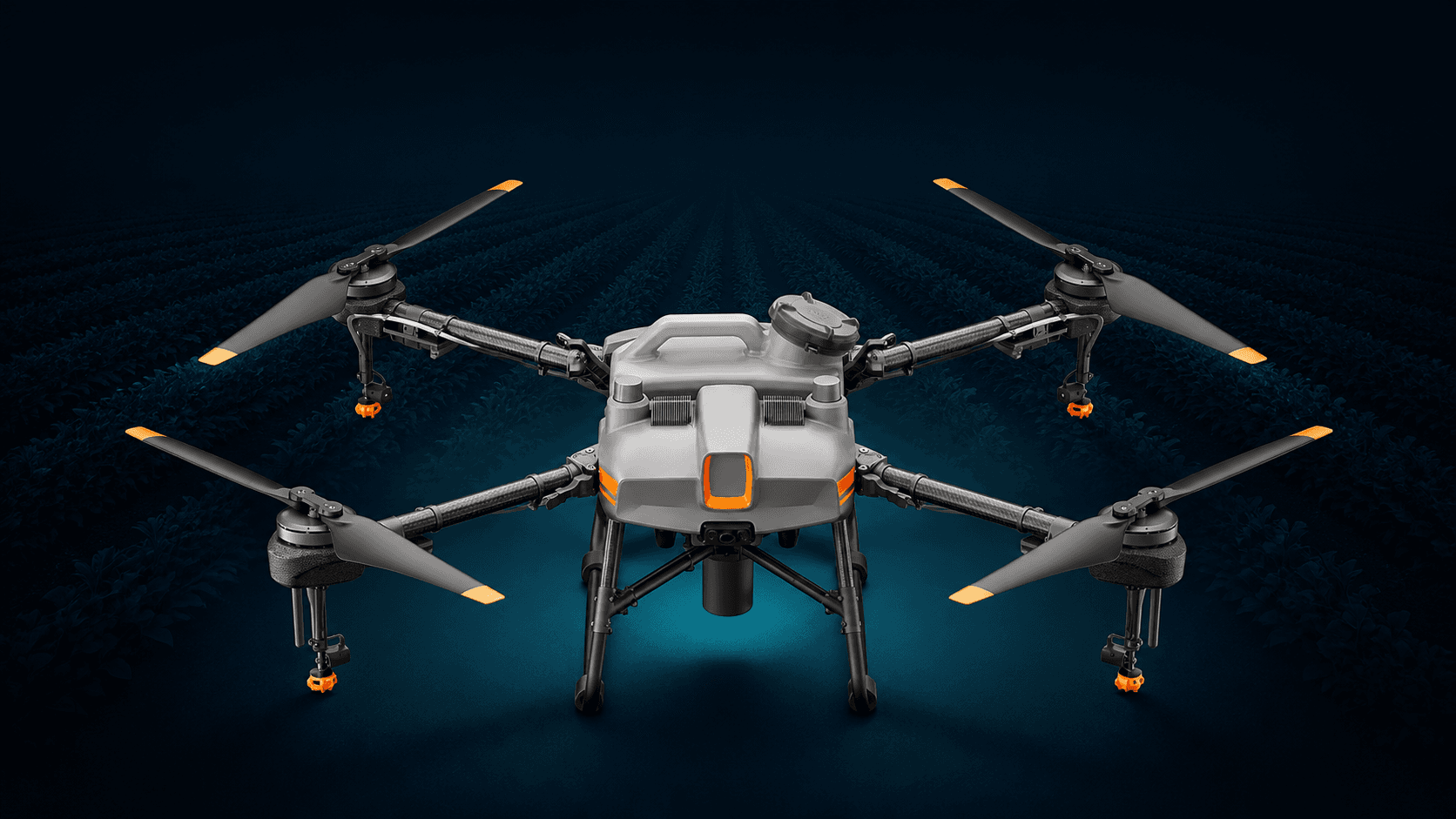 DJI Agras T10 usado em áreas pequenas e complexas